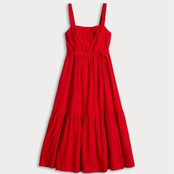 LC Lauren Conrad Dresses & Skirts - Women’s LC Lauren Conrad Tiered Red Midi Picnic Dress XXL